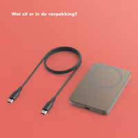 Selencia Vivid MagSafe Powerbank 5.000 mAh - Draadloze Powerbank - MagSafe en Qi2 - Desert Gold / Rosy Marble