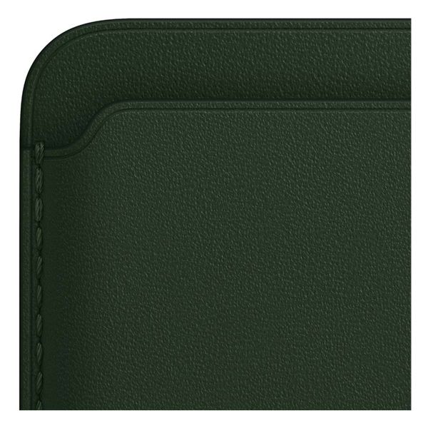 Apple Leather Wallet MagSafe (Apple Wallet 2nd generation) - Inclusief ingebouwde AirTag functie - Sequoia Green