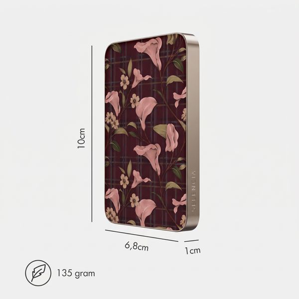 Selencia Vivid Powerbank 5.000 mAh - Draadloze Powerbank - MagSafe en Qi - Desert Gold / Autumn Muse