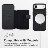 Accezz 2-in-1 Leather Bookcase with MagSafe Apple iPhone Air - Onyx Black