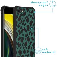 imoshion Design hoesje met koord iPhone SE (2022 / 2020) / 8 / 7 - Luipaard - Groen / Zwart