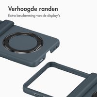 Accezz Color Backcover met MagSafe en Ringstand Samsung Galaxy Z Flip 8 - Donkerblauw