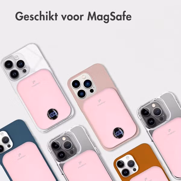 imoshion MagSafe Powerbank 10.000 mAh - Draadloze powerbank - Quick Charge en Power Delivery - Roze