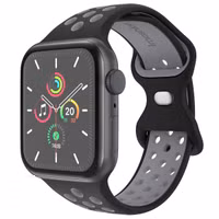 imoshion Sport⁺ bandje Apple Watch Series 1 t/m 9 / SE (38/40/41 mm) | Series 10 / 11 (42 mm) - Maat M/L - Black & Anthracite