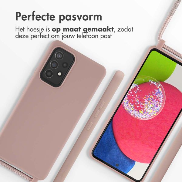 imoshion Siliconen hoesje met koord Samsung Galaxy A53 - Sand Pink