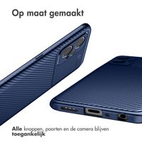 imoshion Carbon Softcase Backcover Realme 9 Pro - Blauw