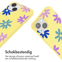 imoshion Siliconen design hoesje met koord Apple iPhone 13 - Yellow Flower Distance