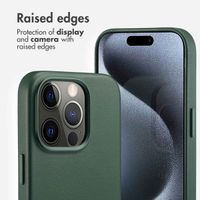 Accezz Leather Back Cover with MagSafe Apple iPhone 15 Pro - Cedar Green