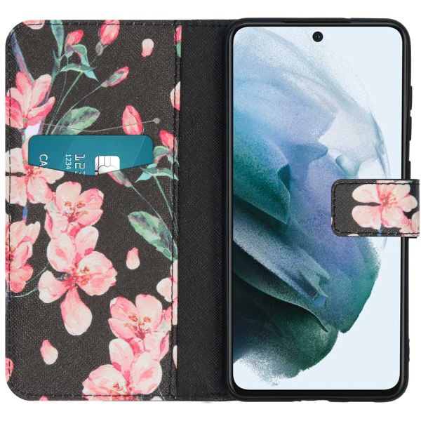 imoshion Design Softcase Bookcase Galaxy S21 FE - Blossom Black