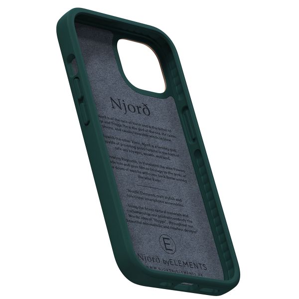 Njorð Collections Salmon Leather MagSafe Case iPhone 13 - Dark Green