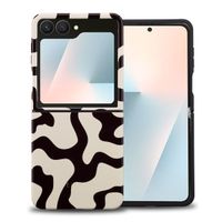 Selencia Vivid Backcover Samsung Galaxy Z Flip 7 - Art Wave Black