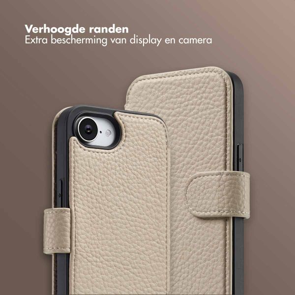 Selencia Riva Bookcase met MagSafe en Koord Apple iPhone 16e - Beige