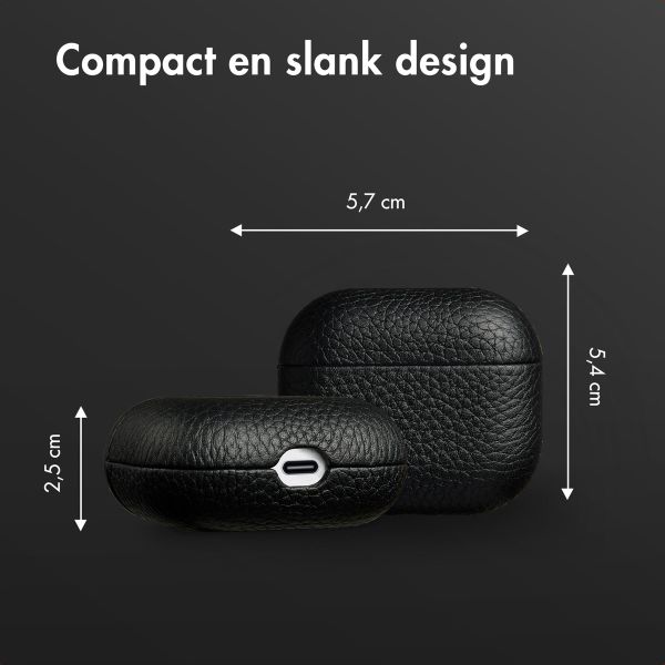 Accezz Echt Leren Case AirPods 3 - Zwart