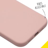 Accezz Liquid Silicone Backcover iPhone 12 Pro Max - Roze