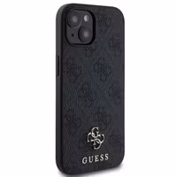Guess 4G Metal Logo Backcover MagSafe Apple iPhone 15 - Zwart