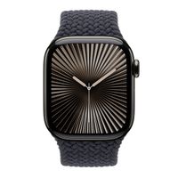 Apple Gevlochten solobandje Apple Watch | 44/45/46/49 mm - Maat 11 - Midnight