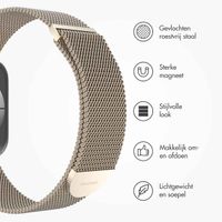 imoshion Milanees magnetisch bandje Apple Watch Series 1 - 9 / SE (38/40/41 mm) | Series 10 / 11 (42 mm) - Maat M - Starlight