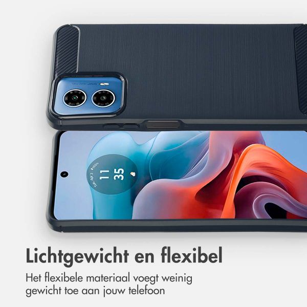 imoshion Brushed Backcover Motorola Moto G34 - Donkerblauw