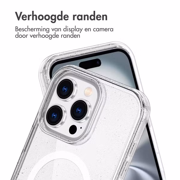 imoshion Sparkle Backcover met MagSafe Apple iPhone 16 Pro - Glitter Transparant