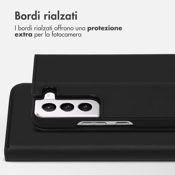 Accezz Premium Leather Slim Bookcase Samsung Galaxy S22 Plus - Zwart