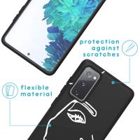 imoshion Design hoesje Galaxy S20 FE - Abstract Gezicht - Wit