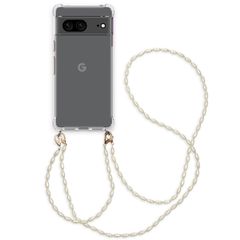 imoshion Backcover met koord + armband - Parels Google Pixel 7 - Transparent