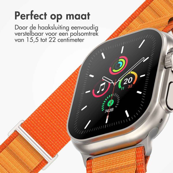 imoshion Nylon Alpine bandje Apple Watch Series 1 t/m 9 / SE (38/40/41 mm) | Series 10 (42 mm) - Oranje