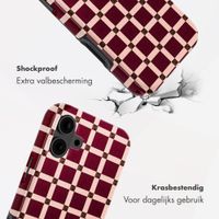 Selencia Vivid Backcover met MagSafe Apple iPhone 16 - Check This Burgundy