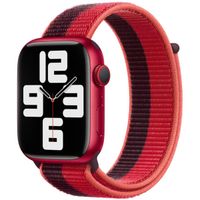 Apple Sport Loop band Apple Watch Series 1 t/m 9 / SE (38/40/41 mm) | Series 10 / 11 (42 mm) - Black / Red