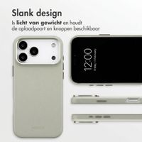 Accezz MagSafe Leather Backcover Apple iPhone 18 Pro / 17 Pro - Light Grey