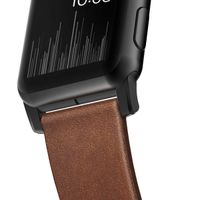 Nomad Modern Band van leder Apple Watch Series 1 t/m 10 / SE / Ultra (2) (44/45/46/49 mm) - Bruin/Zwart