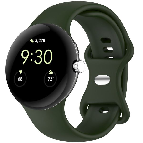 imoshion Siliconen bandje Google Pixel Watch / Watch 2 / Watch 3 (41 mm) - Maat L - Donkergroen