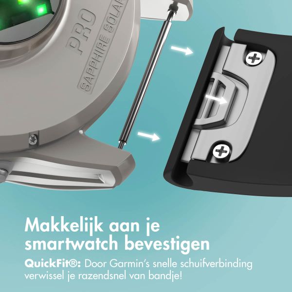 imoshion QuickFit® Siliconen bandje  - Garmin 26 mm aansluiting - Zwart