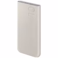 Samsung Originele Powerbank Bundel | Samsung Galaxy Batterij Pack 10.000 mAh - 2x USB-C - Beige + Samsung 25 Watt USB-C Adapter - Wit