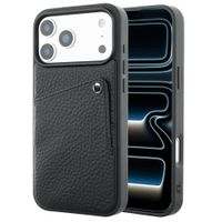 Selencia Riva Backcover met Pashouder Apple iPhone 17 Pro Max - Zwart