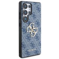 Guess 4G Metal Logo Backcover Samsung Galaxy S25 Ultra - Blauw