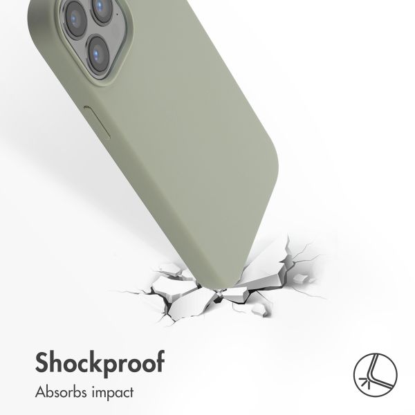 Accezz Liquid Silicone Back Cover with MagSafe Apple iPhone 13 Pro Max - Cooper Green
