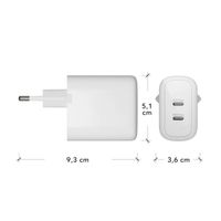 dbramante1928 re-charge | Wall Charger - 2x USB-C 30 Watt - Wit