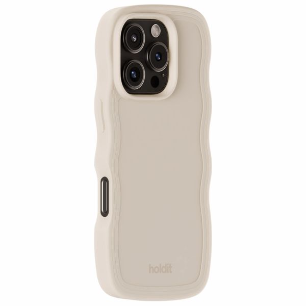 Holdit Wavy Case iPhone 16 Pro - Light Beige