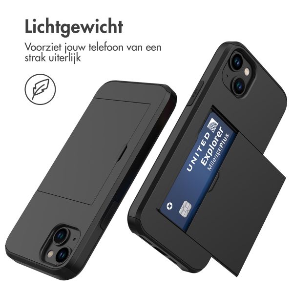 imoshion Backcover met pasjeshouder Apple iPhone 15 Plus - Zwart