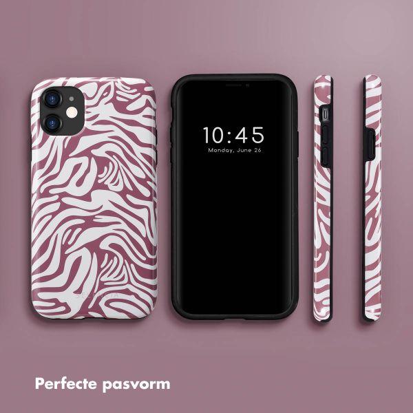 Selencia Vivid Tough Backcover iPhone 11 - Trippy Swirl Dark Rose