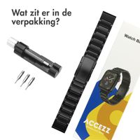 Accezz Mat Titanium bandje  - Garmin 22 mm aansluiting - Zwart
