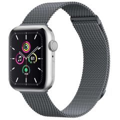 imoshion Milanees magnetisch bandje Apple Watch Series 1 - 9 / SE (38/40/41 mm) | Series 10 / 11 (42 mm) - Maat S - Donkergrijs