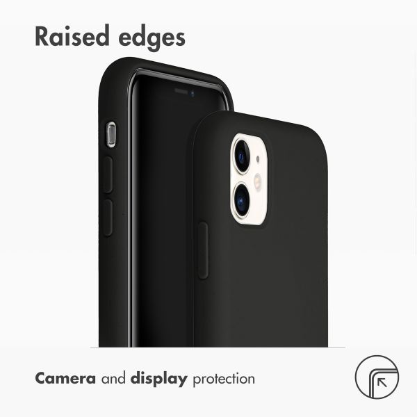 Accezz Liquid Silicone Back Cover Apple iPhone 11 - Black