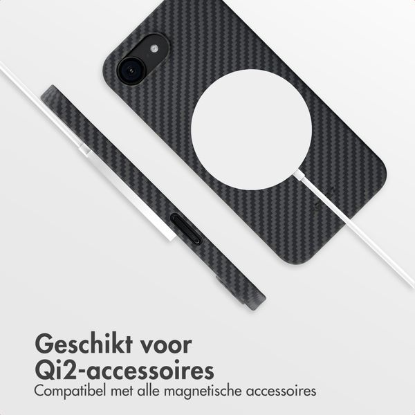 Accezz MagSafe Kevlar® Backcover Apple iPhone 17e / 16e - Zwart