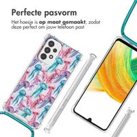 imoshion Design hoesje met koord Samsung Galaxy A33 - Jellyfish Watercolor