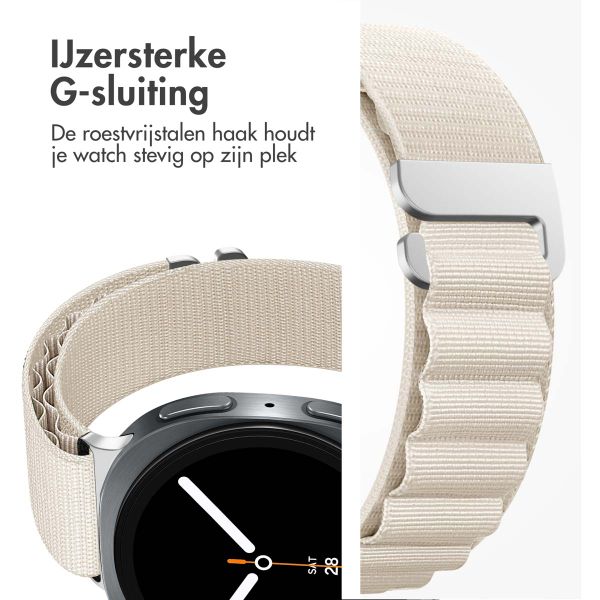 imoshion Nylon Alpine bandje Samsung Galaxy Watch 8 (40/44mm) / Classic (46mm) - Wit