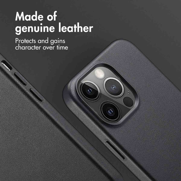 Accezz Leather Back Cover with MagSafe Apple iPhone 13 Pro - Onyx Black