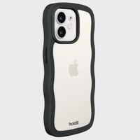 Holdit Wavy Case Apple iPhone 12 (Pro) - Black / Transparent