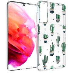 imoshion Design hoesje Samsung Galaxy S21 FE - Cactus - Groen